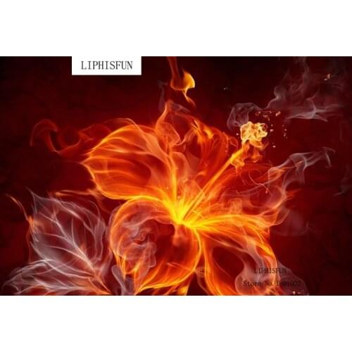 5D Diy Diamond Painting Fire Flower Resin Square Rhinestones Diamond Embroidery Cross Stitch Home Decoration
