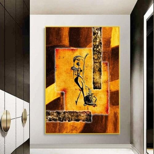 African Art Dancing Woman Canvas Painting Poster And Prints For Living Room And Gallery Abstract Wall Art Decoration Cuadros