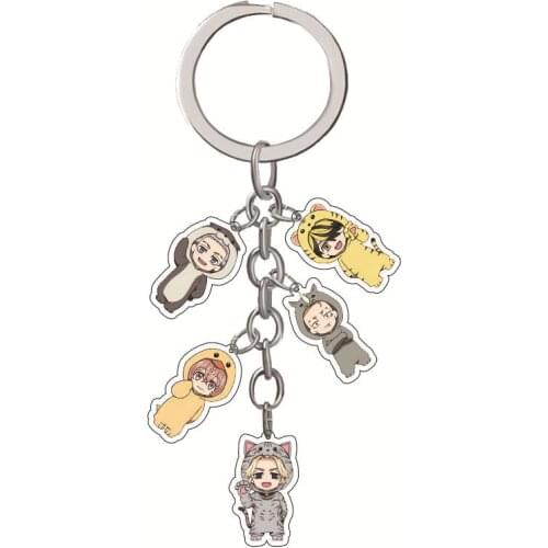 Acrylic Figure Keychain Anime Tokyo Revengers Keychain Manjiro Ken Takemichi Hinata Atsushi Chibi Kawaii Pendant Role Collection