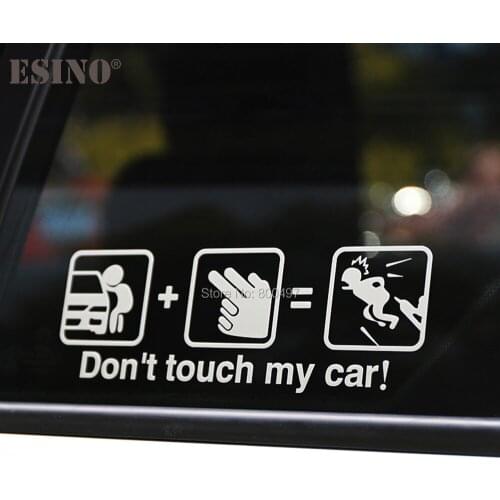 Car Styling New Fashion Style Decoration Car Accessory Don't Touch My Car Creative Reflective Stickers Car Whole Body Decal