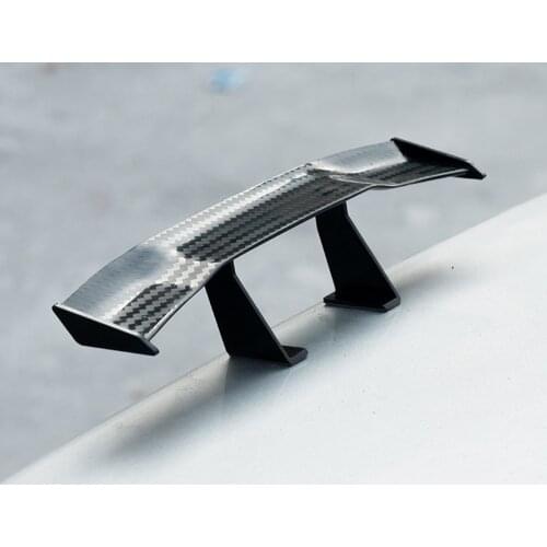 Car Tail Spoiler Wing without Perforation Vehicle Stability Car Tail Wing Decoration Carbon Fiber Universal