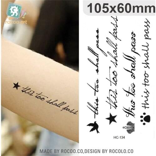 Body Art waterproof temporary tattoos for men women fashion 3d English letter design flash tattoo sticker Free Shipping HC1134
