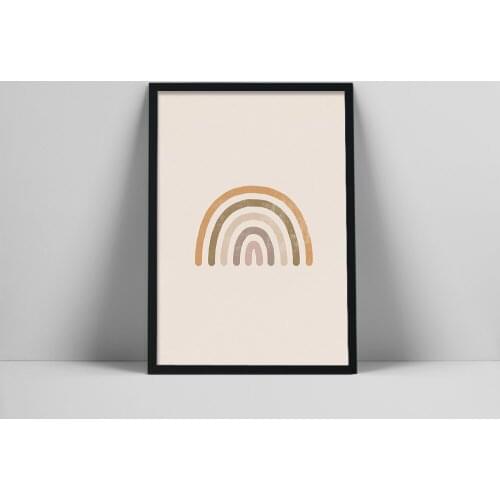Boho Rainbow Art Print | Minimalist Rainbow Poster | Nursery Printable Art | Warm Boho Printable Art | Abstract o wall decor, a