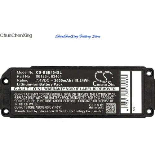Cameron Sino 2600mAh/3400mAh Battery 063287,063404 for Bose Soundlink Mini, Use For Part No 063404 Only
