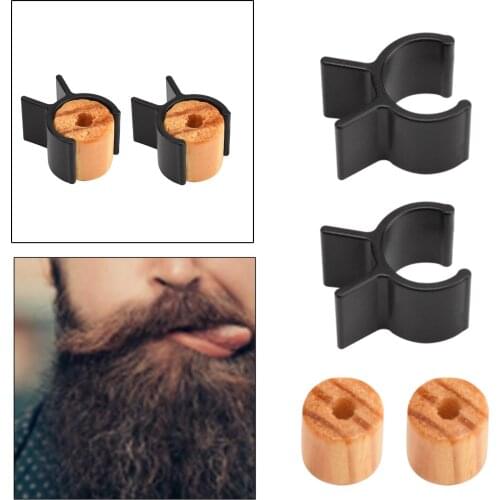 Wooden Man Moustache Shaping Trimming Styling Training Wheel Wooden Handle