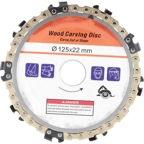 5in 9T/14T Wood Carving Disc For Angle Grinder Slot Cutting Sawing Blade Tool Chain Plate
