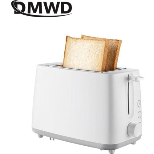 DMWD 220V 750W 6 Gear Fast Heating Bread Toaster 2 Capacity Slices Mini Automatic Toaster Oven Household Breakfast Maker