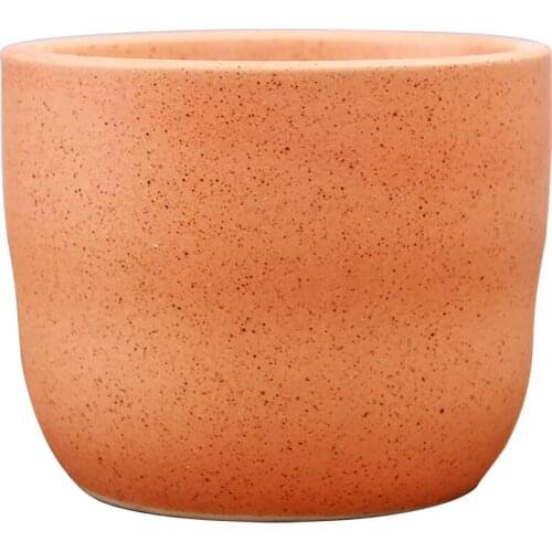 Ceramics Simple Groove Potted Flowerpot Home Decor Macaron Stoneware Plain Breathable Gardening