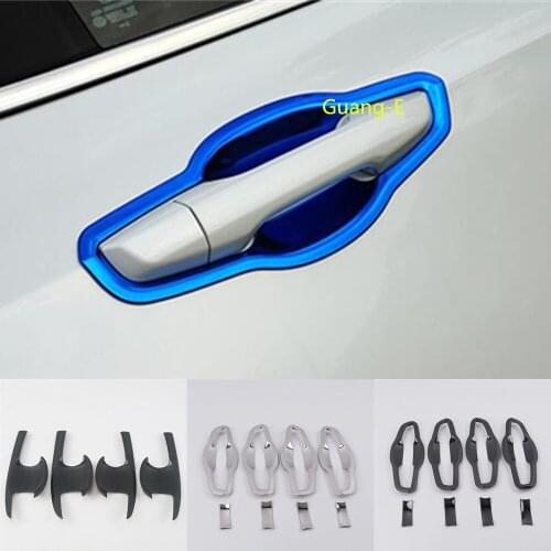 Car Body Cover Detector Trim Stainless Steel/Carbon Fiber External Door Bowl Stick Frame For Honda CRV CR-V 2017 2018 2019 2020