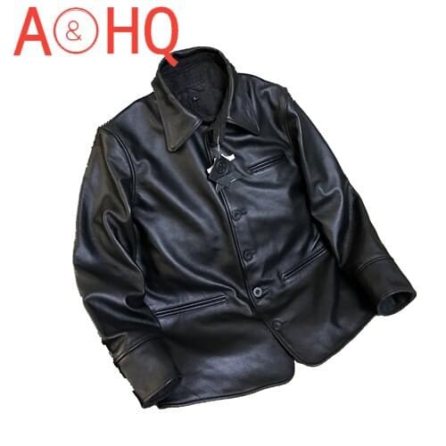 Genuine Leather Jacket Men Cowhide Clothes Mens Jackets Thick Clothing 2021 New Autumn Coat Male Ropa De Hombre LXR516