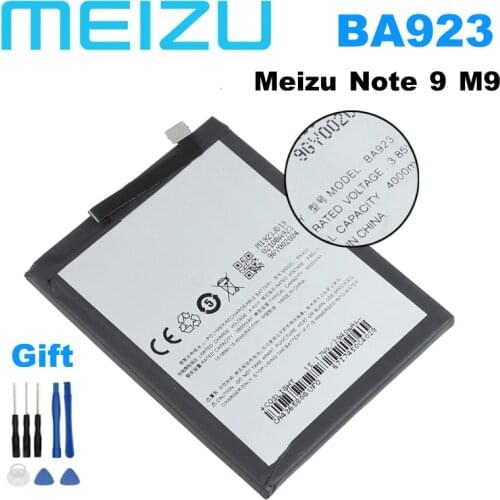 Meizu 100% Original BA923 4000mAh New Battery For Meizu Note 9 M9 Smartphone High Quality Battery + Free Tools