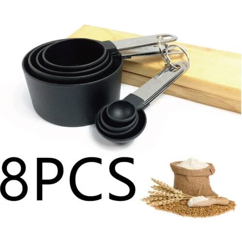 8PCS Plastic handle measuring cup measuring spoon with graduated measuring spoon measuring spoon set baking tools