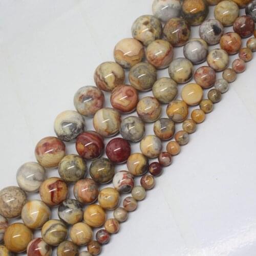 Mini. order is $7! 4-16mm Natural Crazy Agates Round Loose Beads 15"