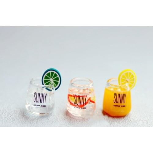 1:12 Dollhouse Miniatuer Toys Nordic style milk cup juice cup for Diy House Decor Toy
