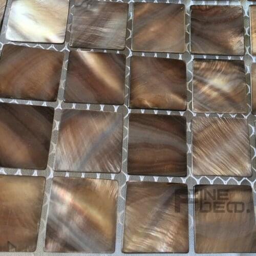 Grey color 100% natural freshwater shell mosaic tiles for bathroom decoration