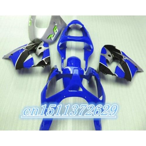 Dor-Silver flames For KAWASAKI ZX9R NINJA 2002-2003 Body ZX-9R ZX 9R 9 R 02 03 ZX9 R black Blue 2002 2003 Fairing Kit D