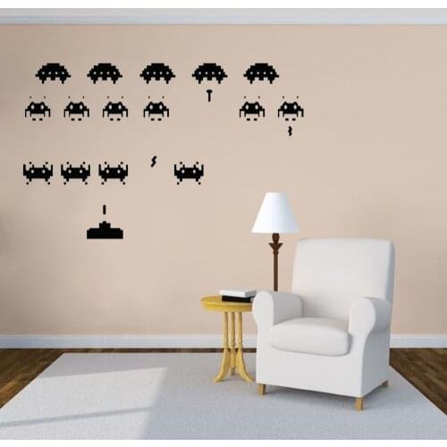 Space Invaders Shooter Game Sticker For Home Living Room And Game Room Decoration A002842