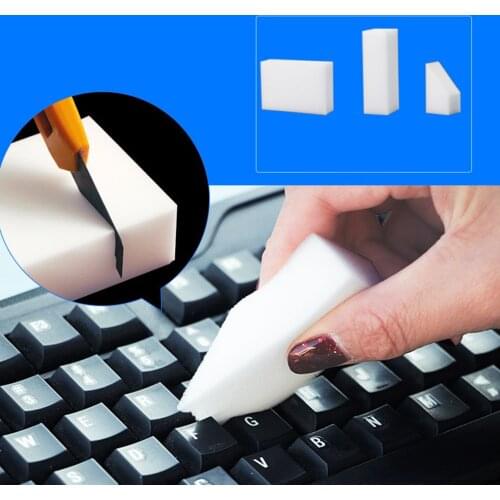New 10PCS White Sponge Eraser Melamine Cleaner Multi-Functional Kitchen Dish Bathroom Cleaning Tools Nano Sponge Keyboard brush