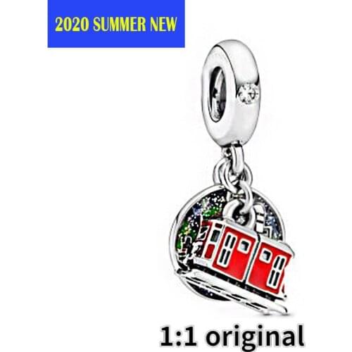2020 Summer 925 Sterling Silver Bead Fit Original Pan Bracelet England Royal Carriage Dangle Charm Women DIY Fashion Jewelry