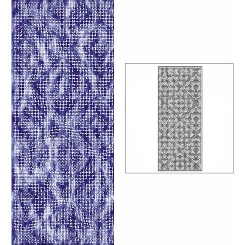 New Slim Spotted Diamond Shape Background Plate Craft Embossing Mold 2021 Metal Cutting Dies for Scrapbooking Album Card Making