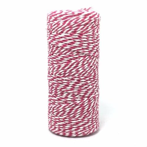 NEW 8ply 1mm~1.5mm Cotton Bakers Twine Mix (100yard/spool) Bakers Twine Gift Packing rose red Twine for Crafting MS-ROSE