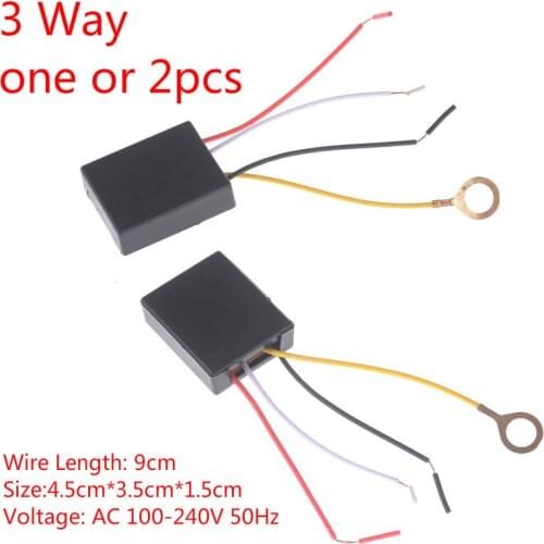 One Or 2pcs AC 100-240V 3 Way Touch Sensor Switch Desk Light Parts Touch Control Sensor Dimmer For Bulbs Lamp Switch