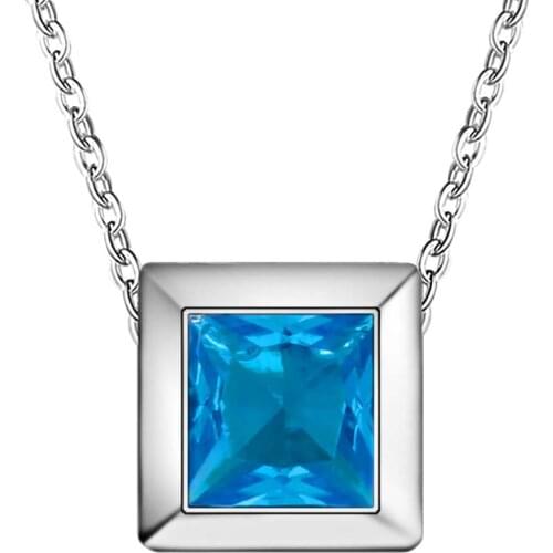 Wholesale Charm Silver color Pendants For Women Jewelry necklace Lady fashion jewelry pendant book inlaid blue stone AN582