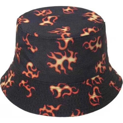 2021 New Pattern Cotton Bucket Hat Men Women Cotton Double-Sided Sun Cap Summer Panama Fashion Fold Sun Fishing Fisherman Hats