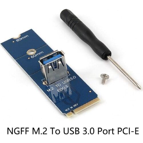 5Gbps NGFF M.2 to USB 3.0 Transfer Card M2 to USB3.0 Adapter Converter for PCI Express PCI-E 1X to 16X Riser Extender All New
