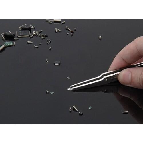 203F 304 Stainless Steel Curved Tip Tweezers Set Kit Welding Sorting Precision Electronic Products Components Hand Tools