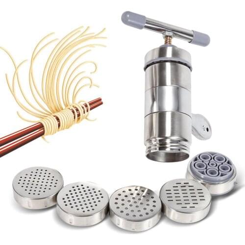Stainless Steel Manual Noodle Maker Press Pasta Machine Crank Cutter Fruits Juicer Cookware Moulds Making Spaghetti Kitchen Tool