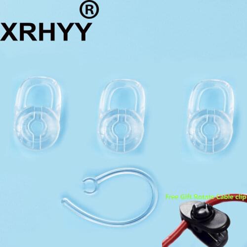 XRHYY S/M/L Replacement Clear Silicone Eargel Earbuds Earhook Ear Tips For Plantronics Voyager Edge Wireless Bluetooth Headset