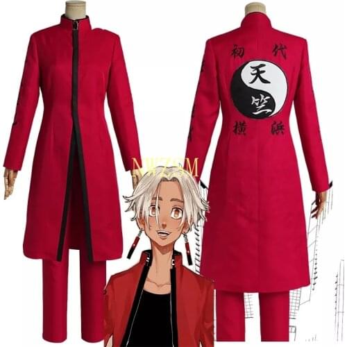 Tokyo Revengers Kurokawa Izana Cosplay Men Anime Costume Jacket Pants Outfit Set Red Jacket Uniform Halloween Party Clothes