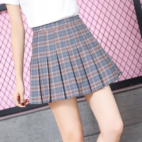A-Line Short Skirts Womens Summer 2019 Casual Frilled Pleated Mini Skirt