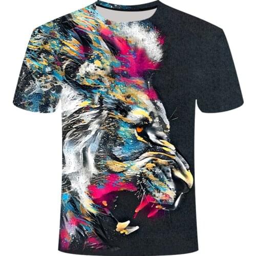 Fun Novelty Summer Casual T-shirt Animal Tiger Series Short Sleeve Male/Female 3D printed Harajuku style Top Dropshipping