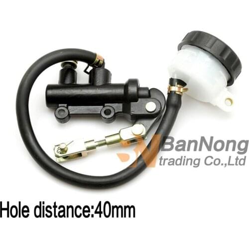 Dirt Bike Offroad Motorcycle ATV Rear Foot Hydraulic Brake Master Cylinder Pump black Pitch 4CM