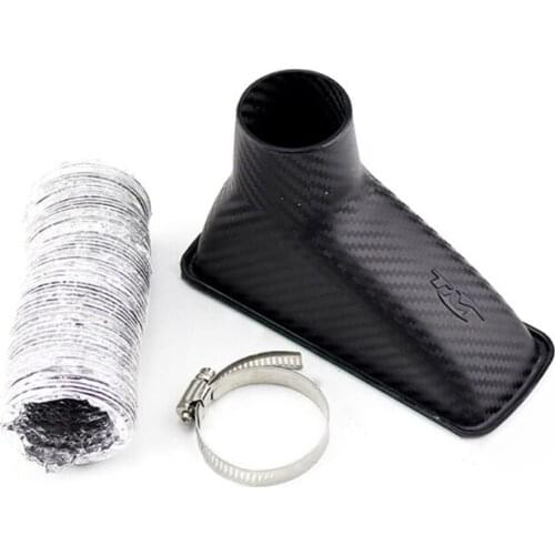 Air Intake Tube Carbon Fiber Look Cleaner Hose Pipe Intercooler Front Bumper Turbo Cold Air Hose Anti-aging Pipe
