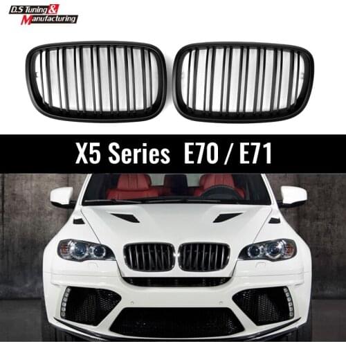 X5 E70 X6 E71 2008-2013 2pcs/Set ABS Black Front Grilles Car Front Kidney Grilles