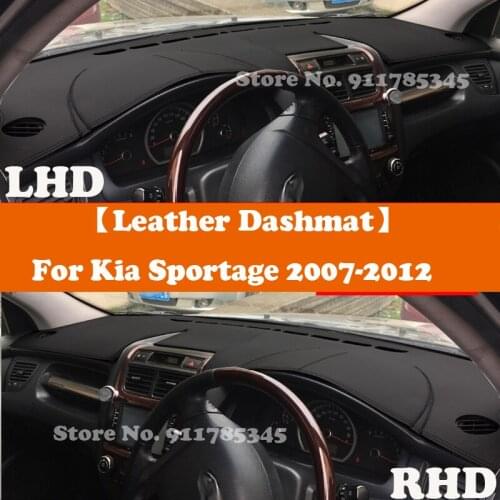 Suede Leather Dashmat Accessories Car-Styling Dashboard Covers Pad Sunshade For Kia Sportage 2007 2008 2009 2010 2011 2012