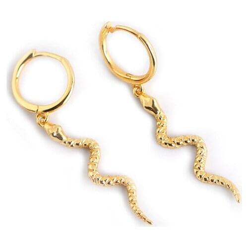 1Pair 925 Sterling Silver Snake Earrings for Women Trend Jewelry Ear Cuffs Silver 925 Long Snake Hanging Earrings for Teens