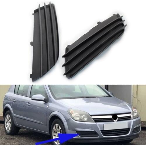 1 Pair Of Car Front Bumper Fog Lamp Lower Grille For OPEL VAUXHALL ASTRA H 2004-2007