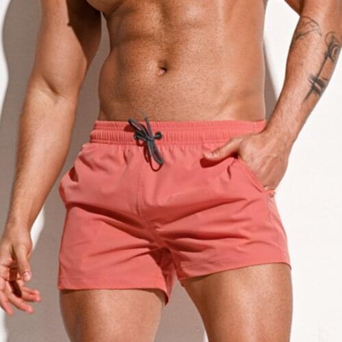 2021 Desmiit Soft Swim Shorts Men Swimming Trunks Mens Beach Board Shorts Surfing Boardshort Quick Dry Men Bath Suit Sport Wear