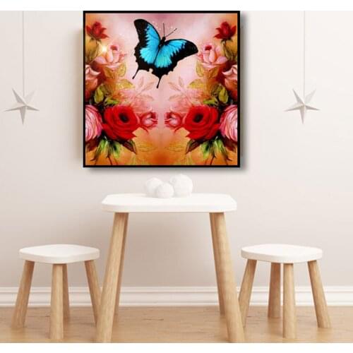 30x30 Diy Diamond Painting 5d for Home Decor , Living Room Decoration ,Color Butterfly