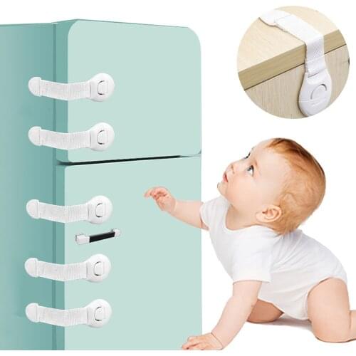 5/10pcs Baby Protection Lock Child Lock Protection Baby Safety Protection From Children Safety Plastic Door Cabinet Fridge Lock