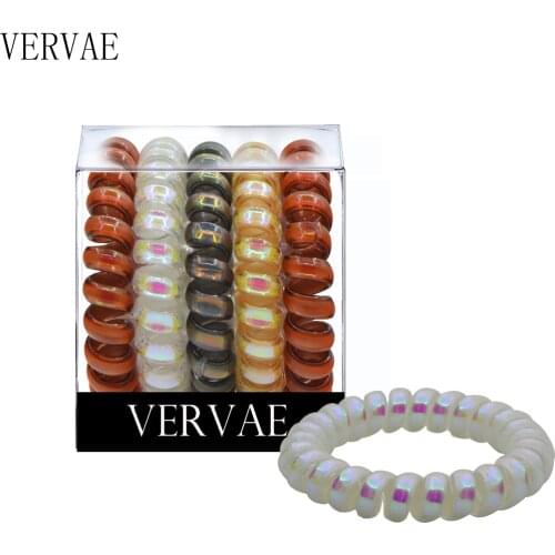 5 Pcs/set Elastic Hair Bands for Women Hair Accessories Girls Clear Plastic Rings Hair Tie Headwear Ponytail Holders 2021