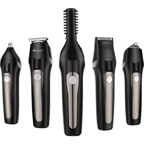 5in1 Professional electric LCD Display hair trimmer body beard trimer male hair cutting machine facial mustach finishing tool