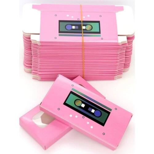Wholesale 10/100 pcs paper false eyelash packaging box lash boxes packaging custom logo faux cils 25mm mink eyelashes marble cas