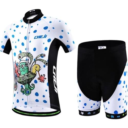 Child Bike Racing Cycling Jersey Summer Girls Boys Short Sleeve Bicycle Cycling Clothes Breathable MTB Kids Bike Jerseys