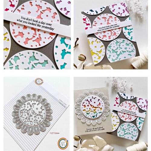 Circle Wreath Frame Hot Sale Scrapbooking cutting Dies Metal Stencils for Craft Embossing Paper Stencil Template for DIY Making