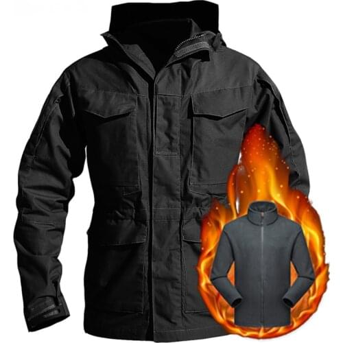 M65 UK US Army Jackets Winter Fleece Thicken Warm Waterproof Jacket Mens Military Windbreaker Coat Flight Pilot Hoodie Clothes